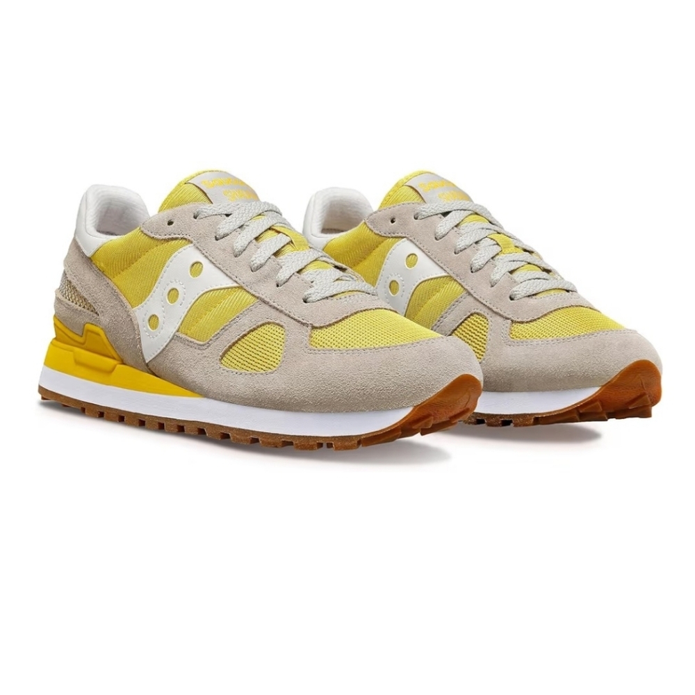 NIB Saucony Shadow Original | Yellow Grey Athletic Sneakers | M 8 W 9.5